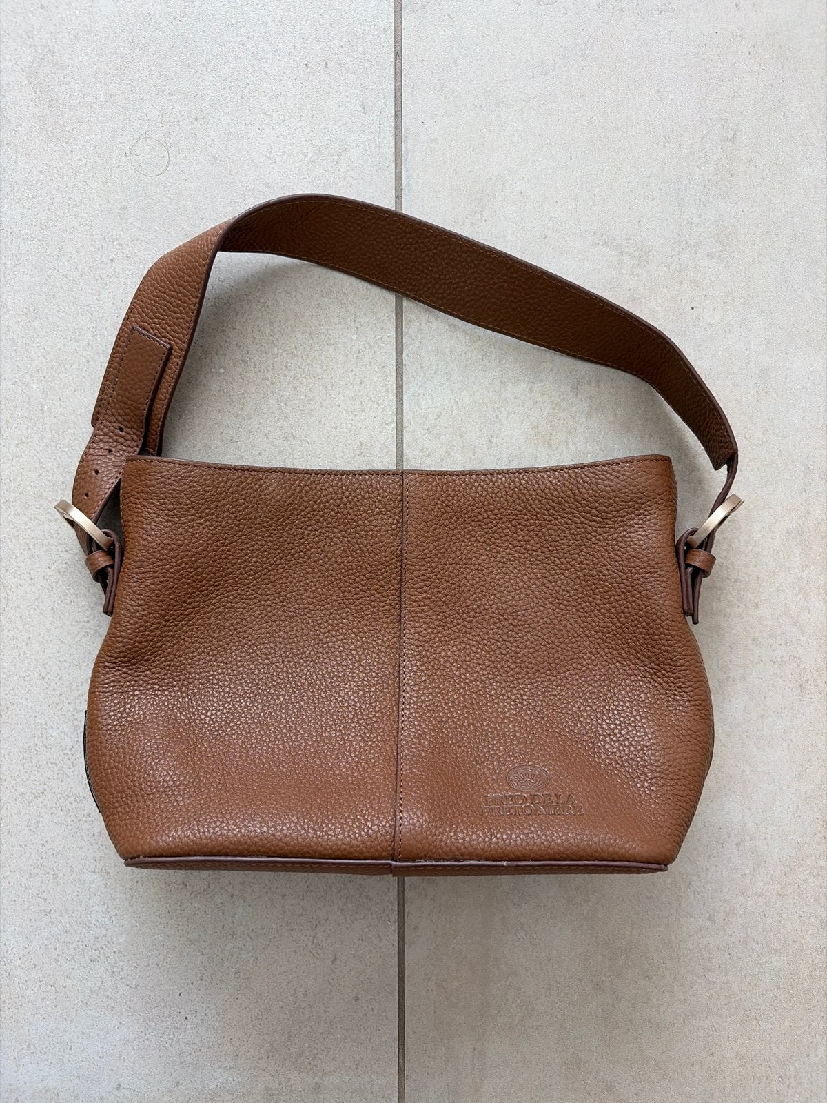 Fred de la Bretoniere Leren Handtas Bruin, Ophalen of Verzenden, Nieuw, Bruin, Handtas