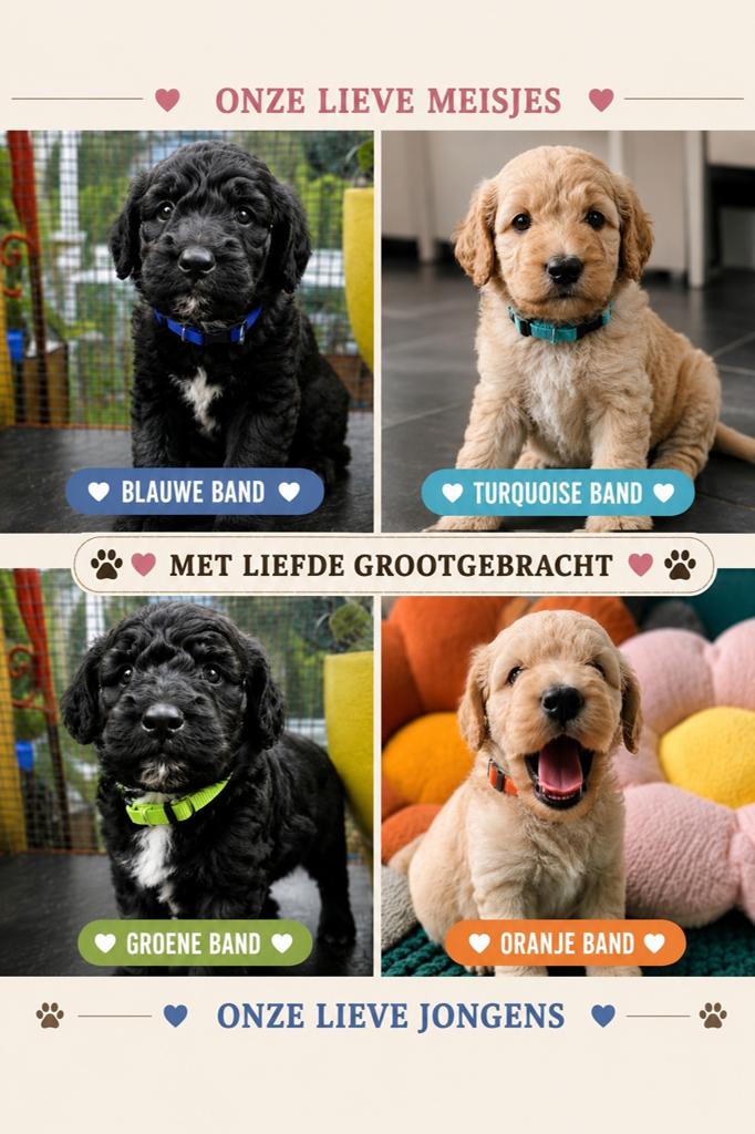 Lieve Bernedoodle pups ️, Dieren en Toebehoren, Honden | Niet-rashonden, 8 tot 15 weken, Meerdere, Meerdere dieren, Nederland