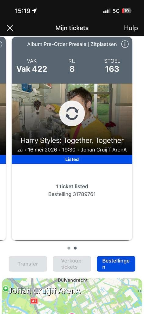 Tickets Harry Styles 16 mei 2026 vak 422, Twee personen, Mei
