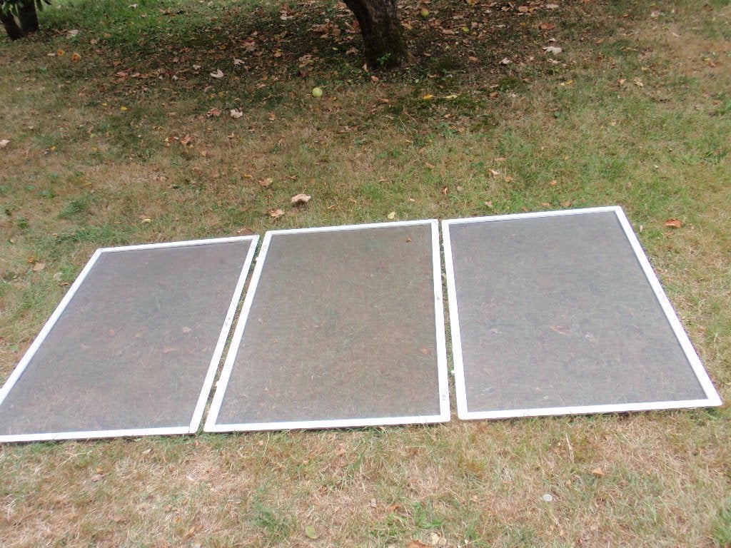 Horren drie stuks 70x118 cm., Ophalen, Gebruikt, Wit, Metaal