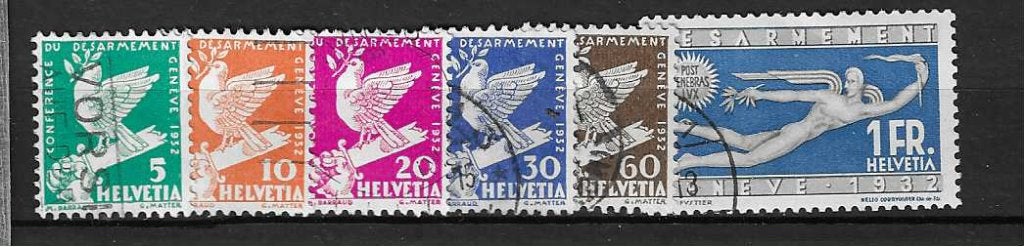 Zwitserland klassiek 1932 Mi. 250/255, Ophalen of Verzenden, Gestempeld