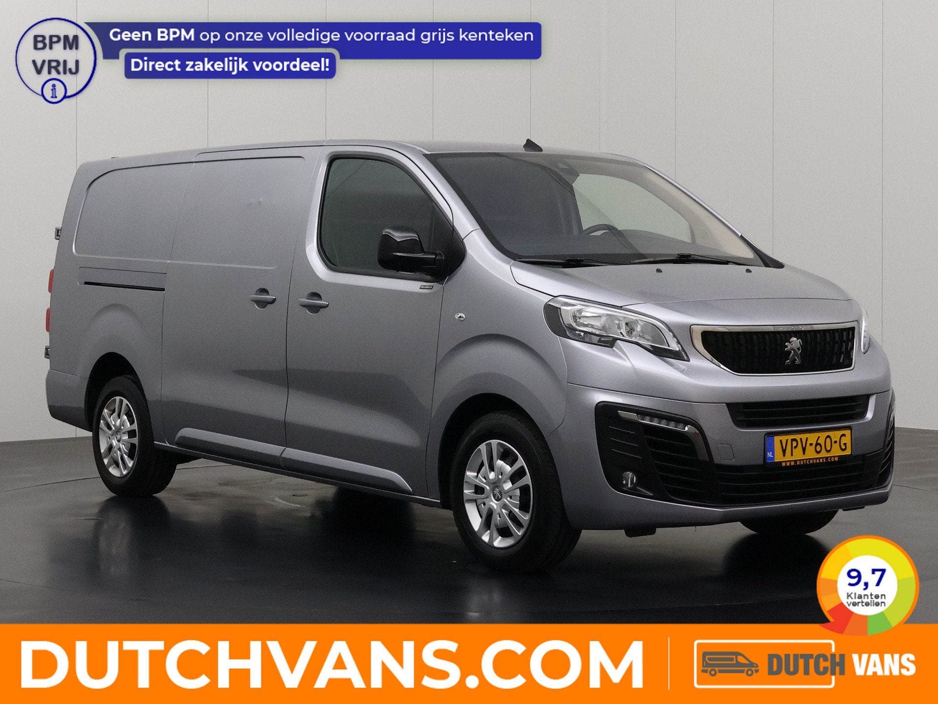 Peugeot Expert 2.0BlueHDI 145PK XXL Asphalt | Navigatie | Ca, Voorwielaandrijving, Gebruikt, 4 cilinders, Zilver of Grijs