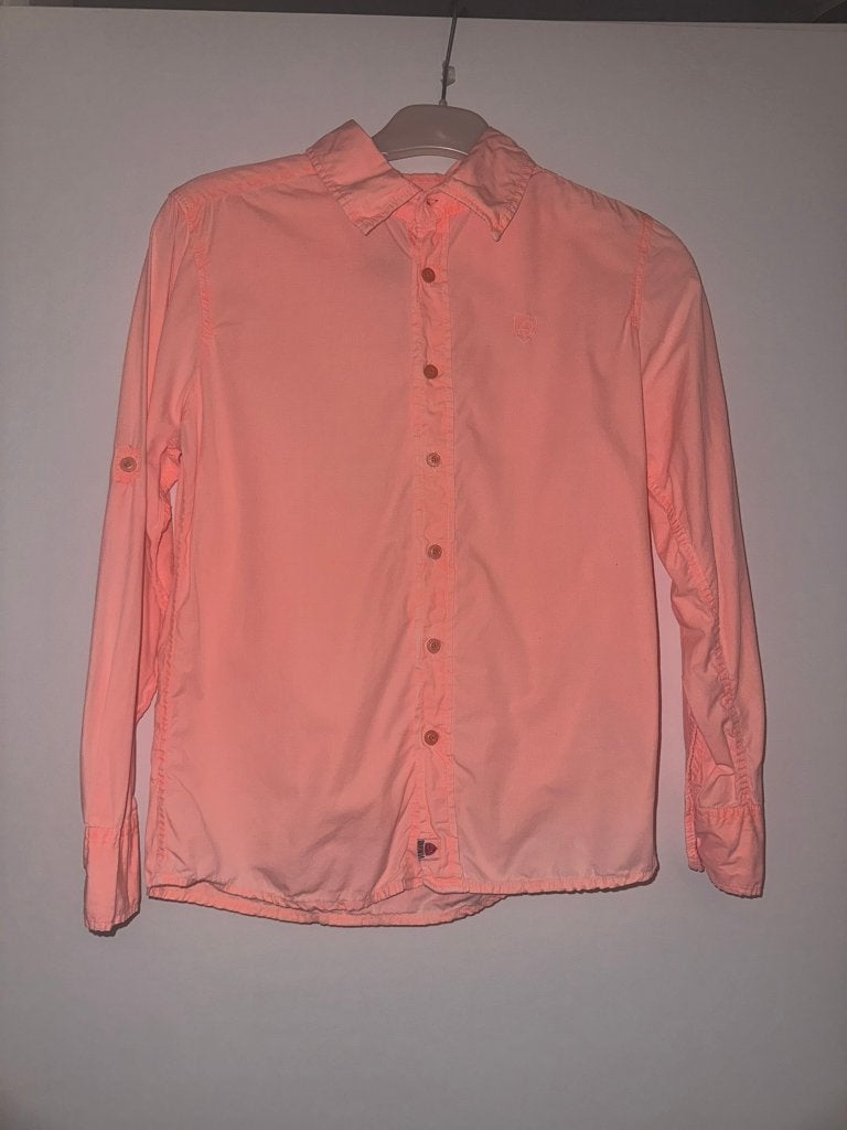 Vingino overhemd blouse Oranje 12 152 soft neon, Verzenden, Overhemd of Blouse, Zo goed als nieuw, Vingino