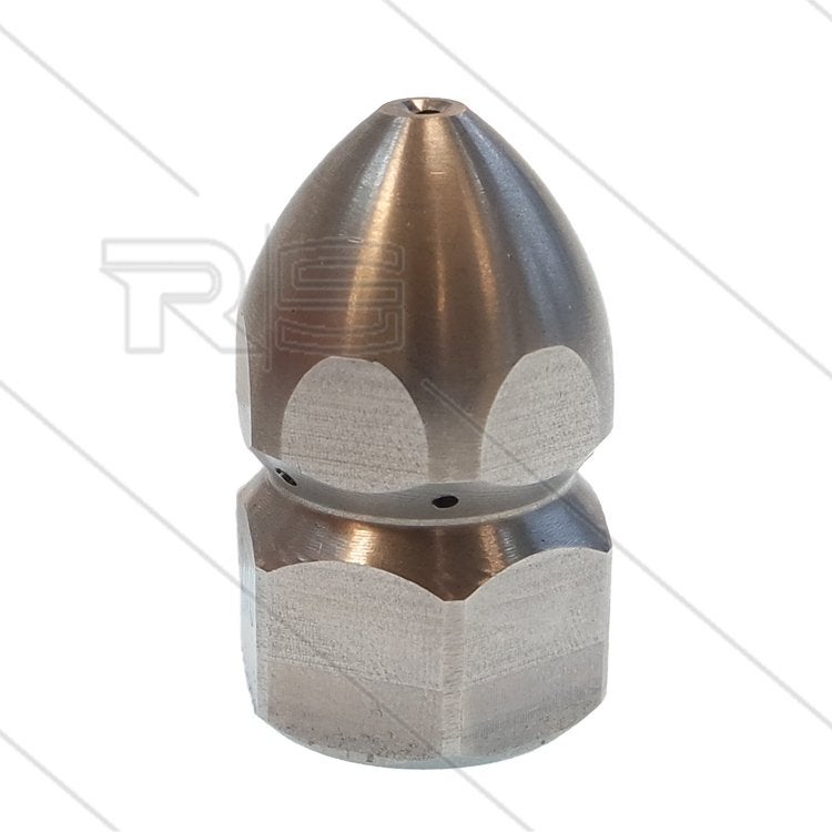 RVS Rioolnozzle 1/2" 7-Jets 0.175mm Voorboring, Verzenden