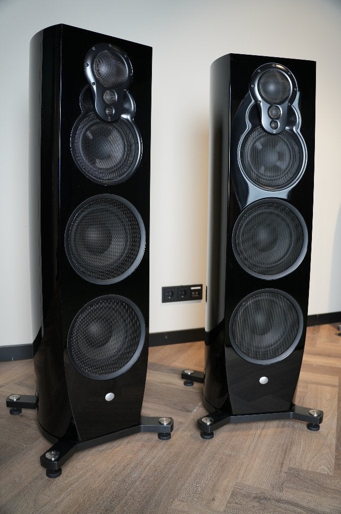 Linn Klimax 350B Organik Exakt speakers, High-gloss Piano Bl, Vloerstaande luidspreker, Gebruikt, Ophalen of Verzenden, 150 watt of meer