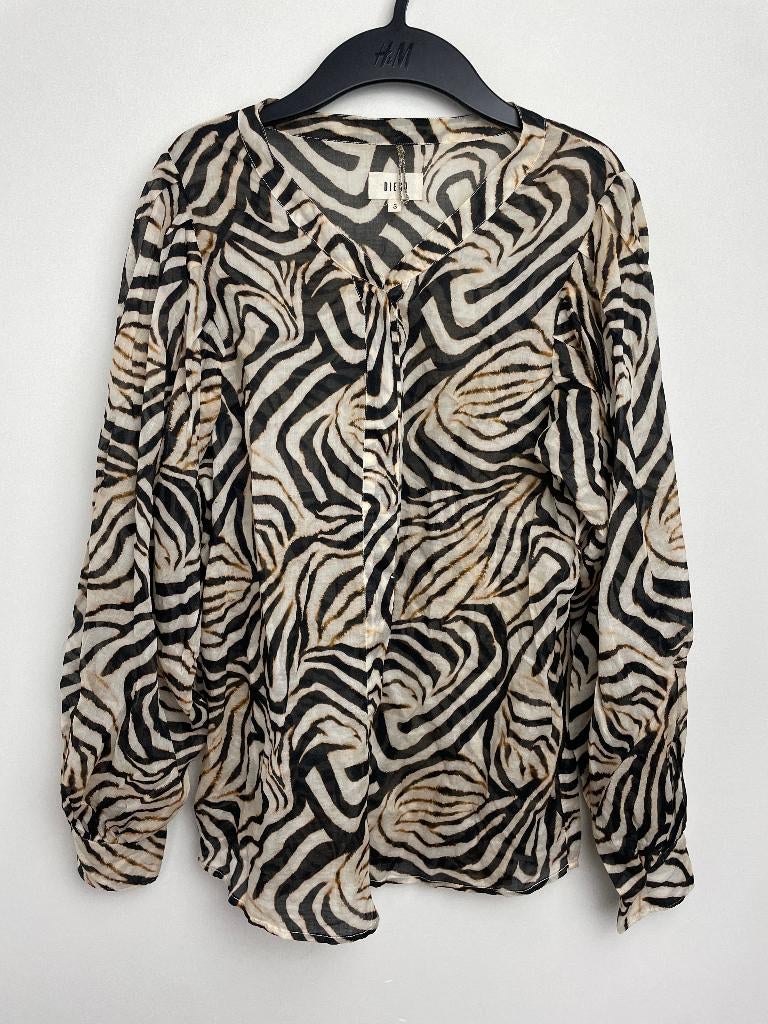 Diega Chloa blouse bruin maat S, Maat 38/40 (M), 6 rue Béranger 75003 Paris, Eshop@diega.fr, Bruin
