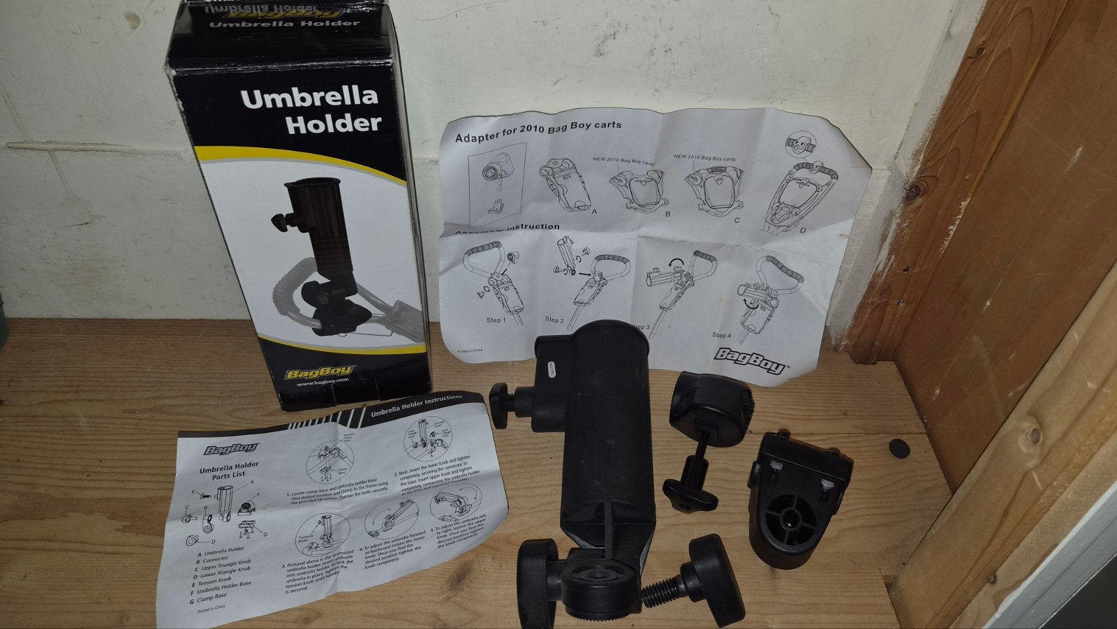 Bagboy parapluhouder voor op een golftrolley, Sport en Fitness, Golf, Ophalen of Verzenden, Zo goed als nieuw, Overige merken