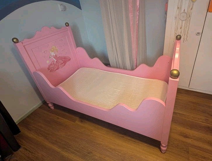 Bopita Belle Prinsessenbed Roze - Junior bed met Matras, Ophalen, Gebruikt, 70 tot 85 cm, 140 tot 160 cm