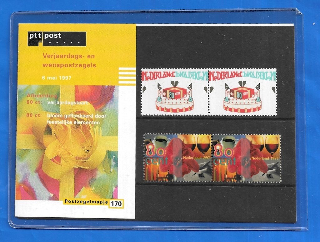 Postzegelmapje 170 - Verjaardags- en wenspostzegels 1997, Verzenden, Na 1940, Postfris