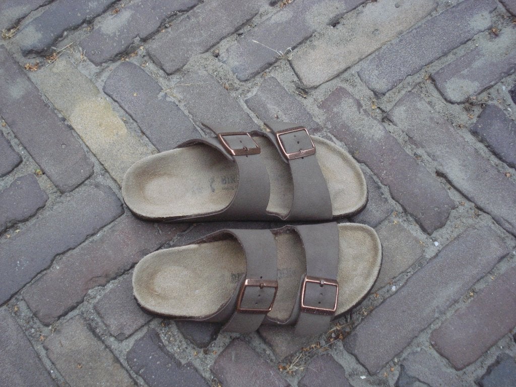 BIRKENSTOCK ARIZONA BRUIN 36 NU GRATIS VERZENDING PER POST, Slippers, Bruin, Verzenden, Zo goed als nieuw