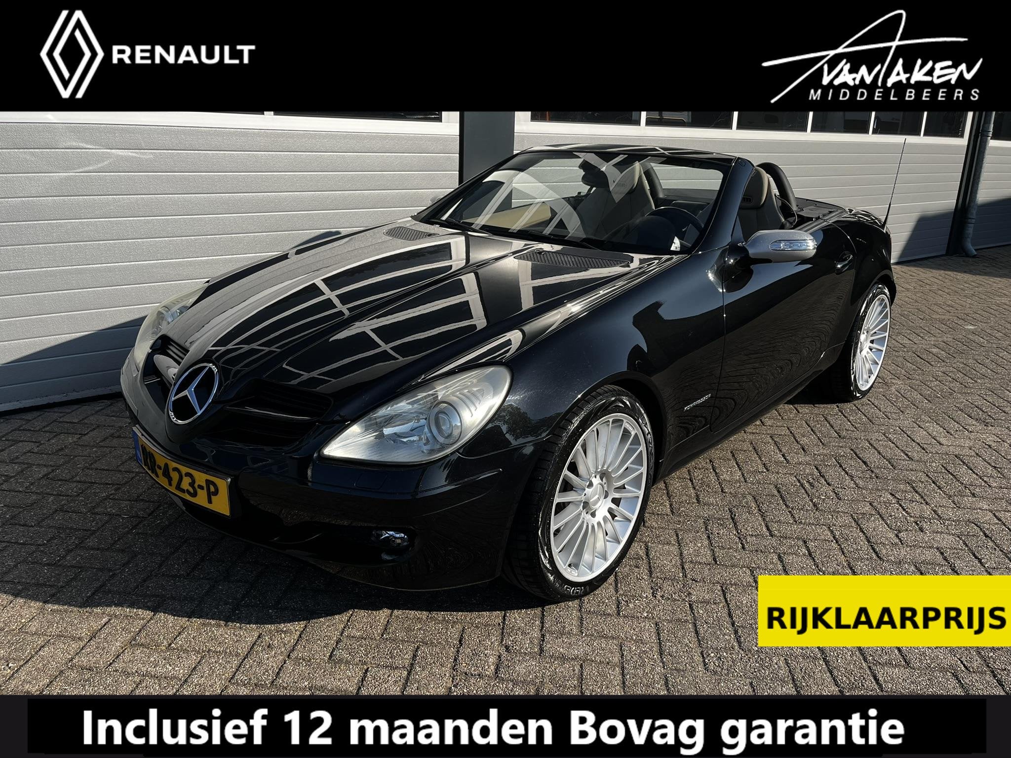 Mercedes-Benz SLK-klasse 200 Kompressor, Auto's, 12 maanden, Achterwielaandrijving, Gebruikt, Beige
