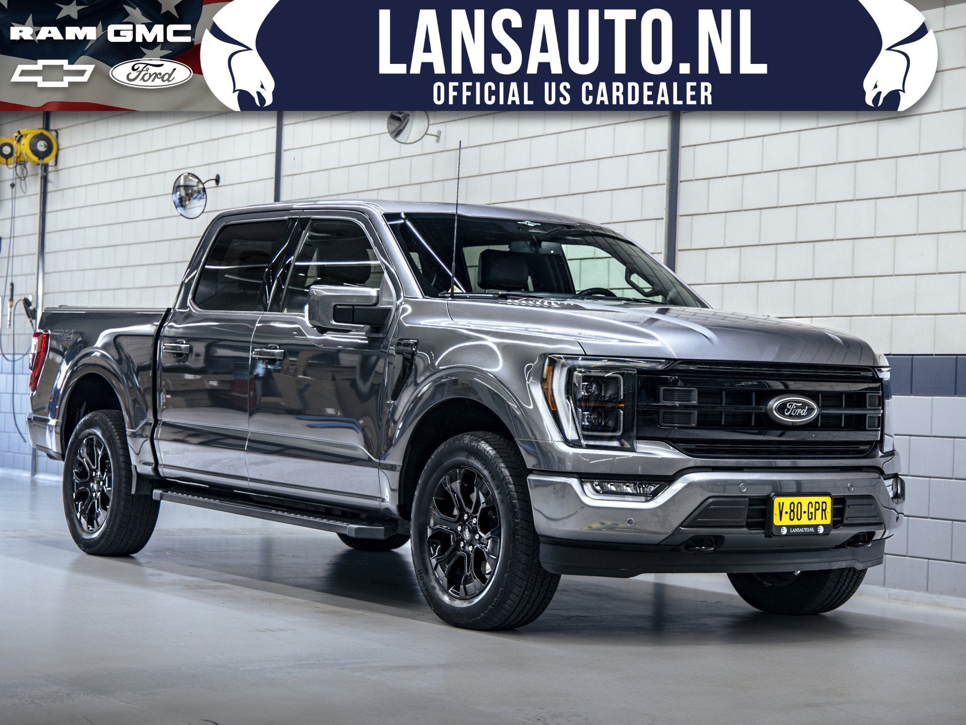 Ford USA F-150 5.0 V8 SuperCrew Lariat | Carbonized Grey, Automaat, Dealer onderhouden, 5030 cc, Gebruikt
