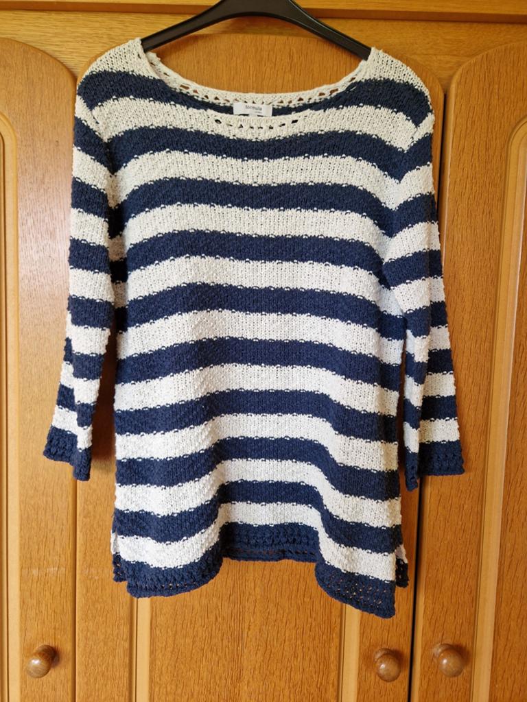 Fórmula Joven gestreepte trui maat 42, Blauw, Maat 42/44 (L), Ophalen of Verzenden, Fórmula Joven