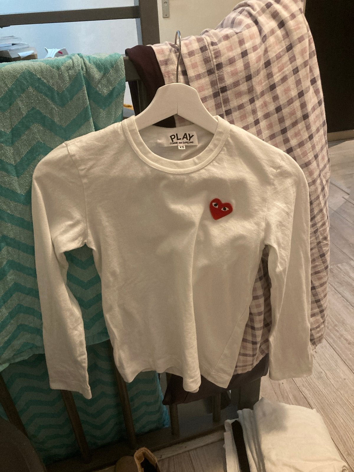 Comme des Garçons PLAY longsleeve140, Ophalen of Verzenden, Gebruikt, Jongen of Meisje, Shirt of Longsleeve