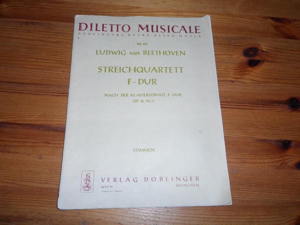 Beethoven - streichquartetten, Gebruikt, Klassiek, Ophalen of Verzenden, Viool of Altviool