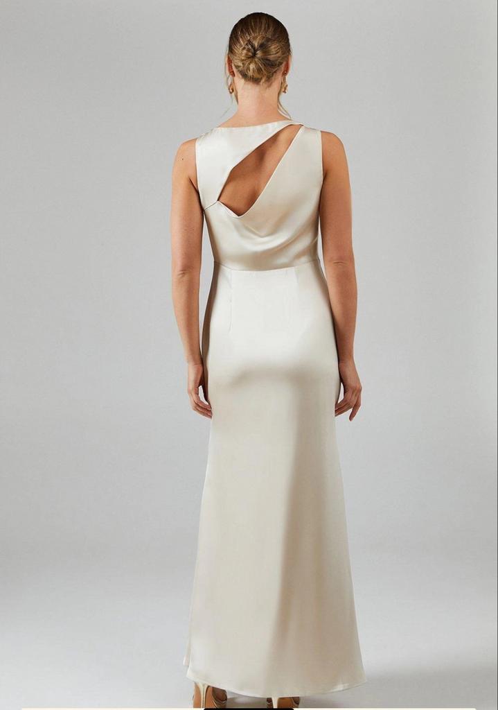 Coast Asymmetrische Satijnen Bruidsmeisjesjurk Champagne, Kleding | Dames, Jurken, Beige, Nieuw, Onder de knie, Ophalen
