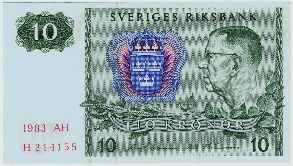 21-1600 Zweden 10 kronen 1983, Ophalen of Verzenden, Overige landen, Los biljet