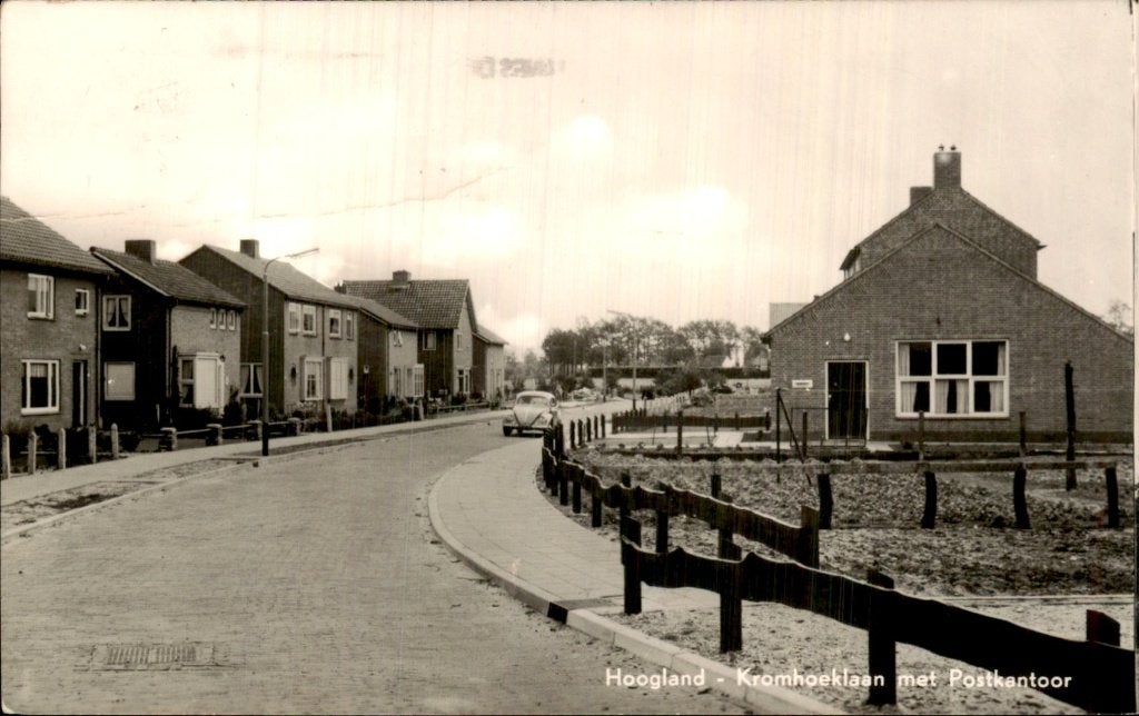 Hoogland - Kromhoeklaan - Postkantoor, Ophalen of Verzenden, 1940 tot 1960, Gelopen, Utrecht