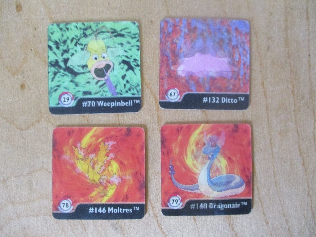 Pokémon Artbox: 3D Series one 1999, 4 stuks, Ophalen of Verzenden, Losse flippo's