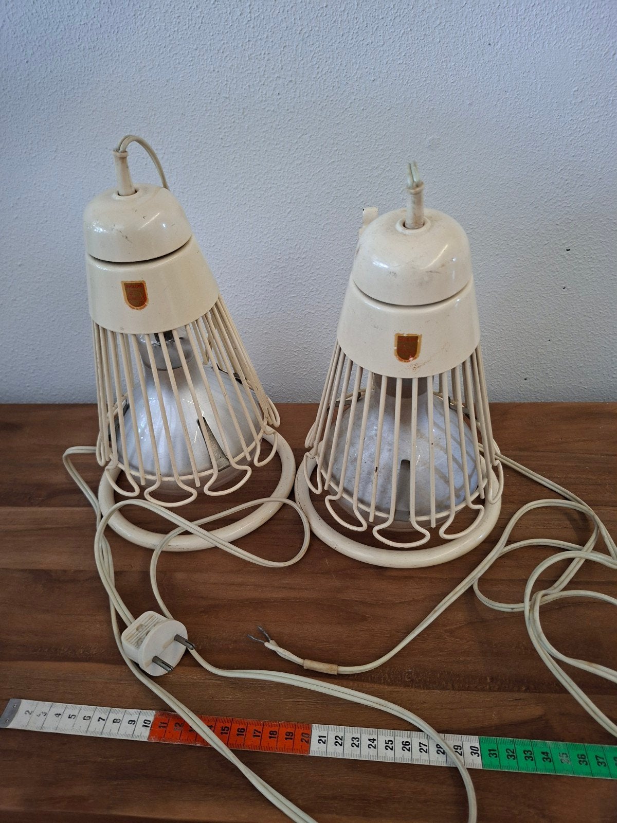 2 Philips warmtelampen uit de jaren '50 - Vintage, Ophalen of Verzenden