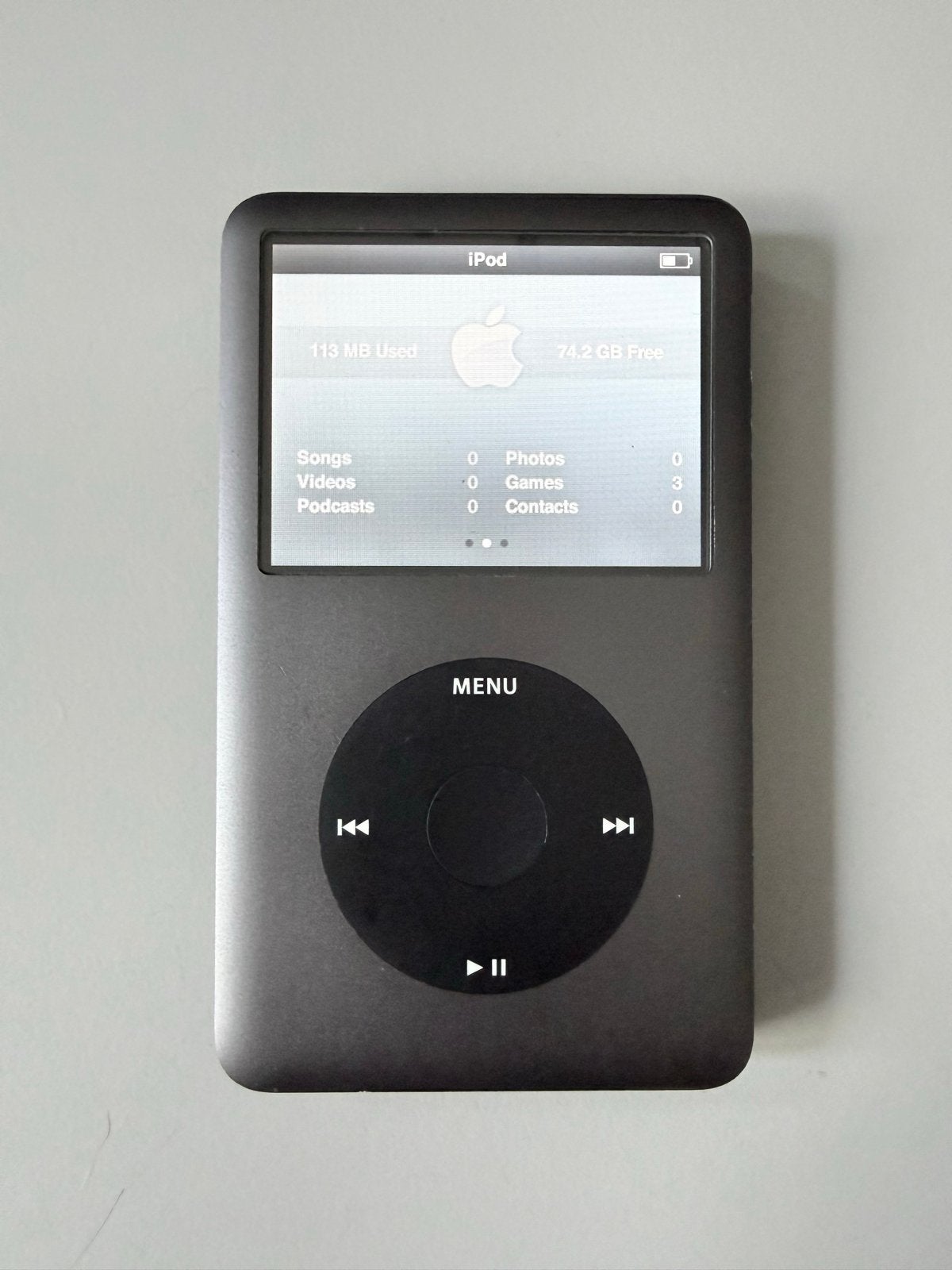 iPod Classic 80GB (Grey/Black) met nieuwe backplate en accu, 40 GB en meer, Gebruikt, Classic, .