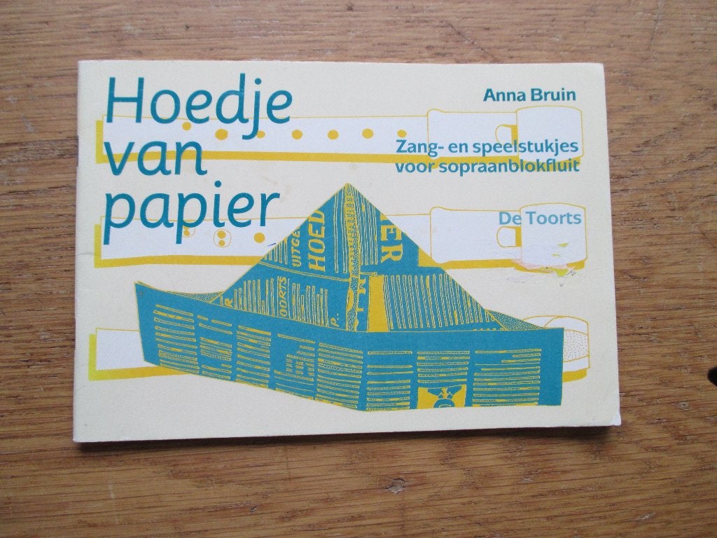 Hoedje van papier - Zang- en speelstukjes sopraanblokfluit, Gebruikt, Klassiek, Les of Cursus, Zang