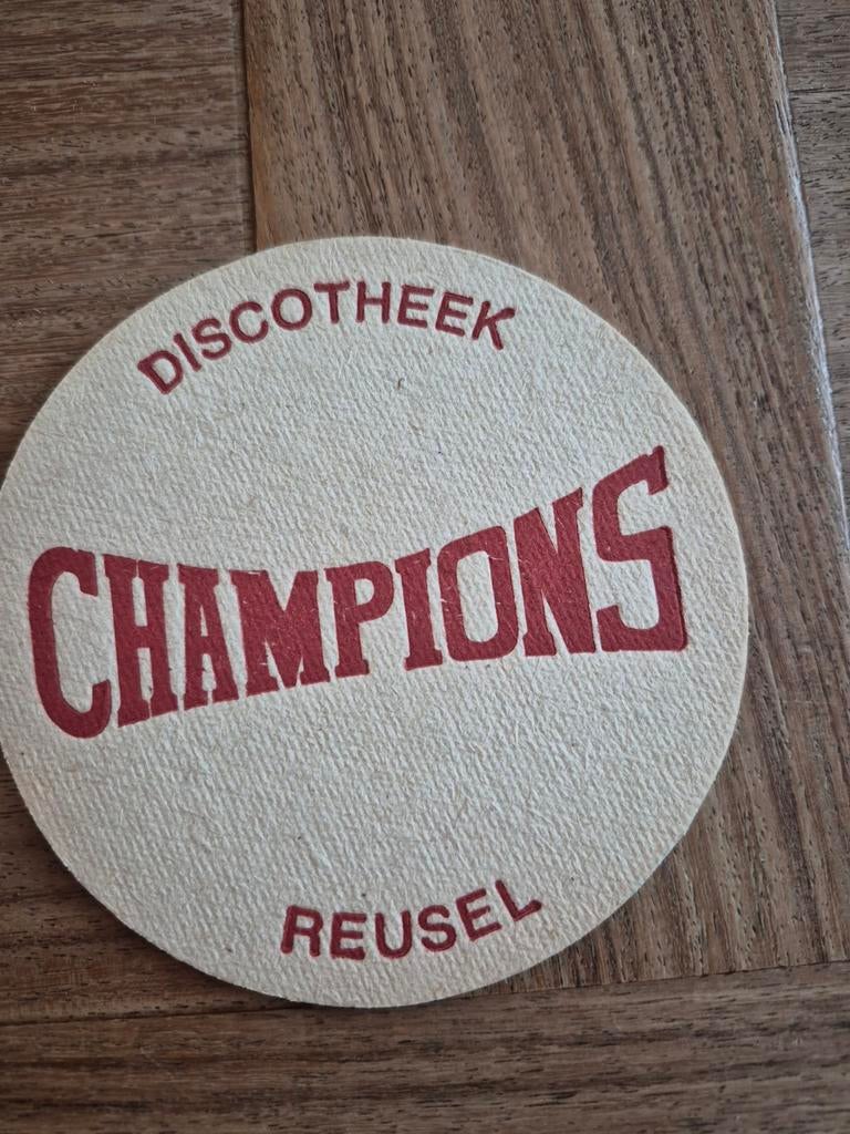 Vintage Bavaria bierviltje - Discotheek Champions Reusel, Verzamelen, Ophalen of Verzenden