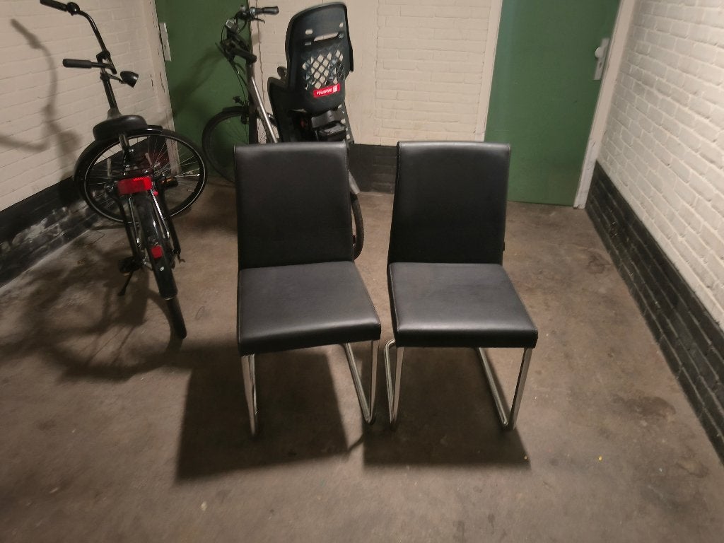 Eetkamerstoelen, Ophalen, Twee, Industrieel modern, Zwart
