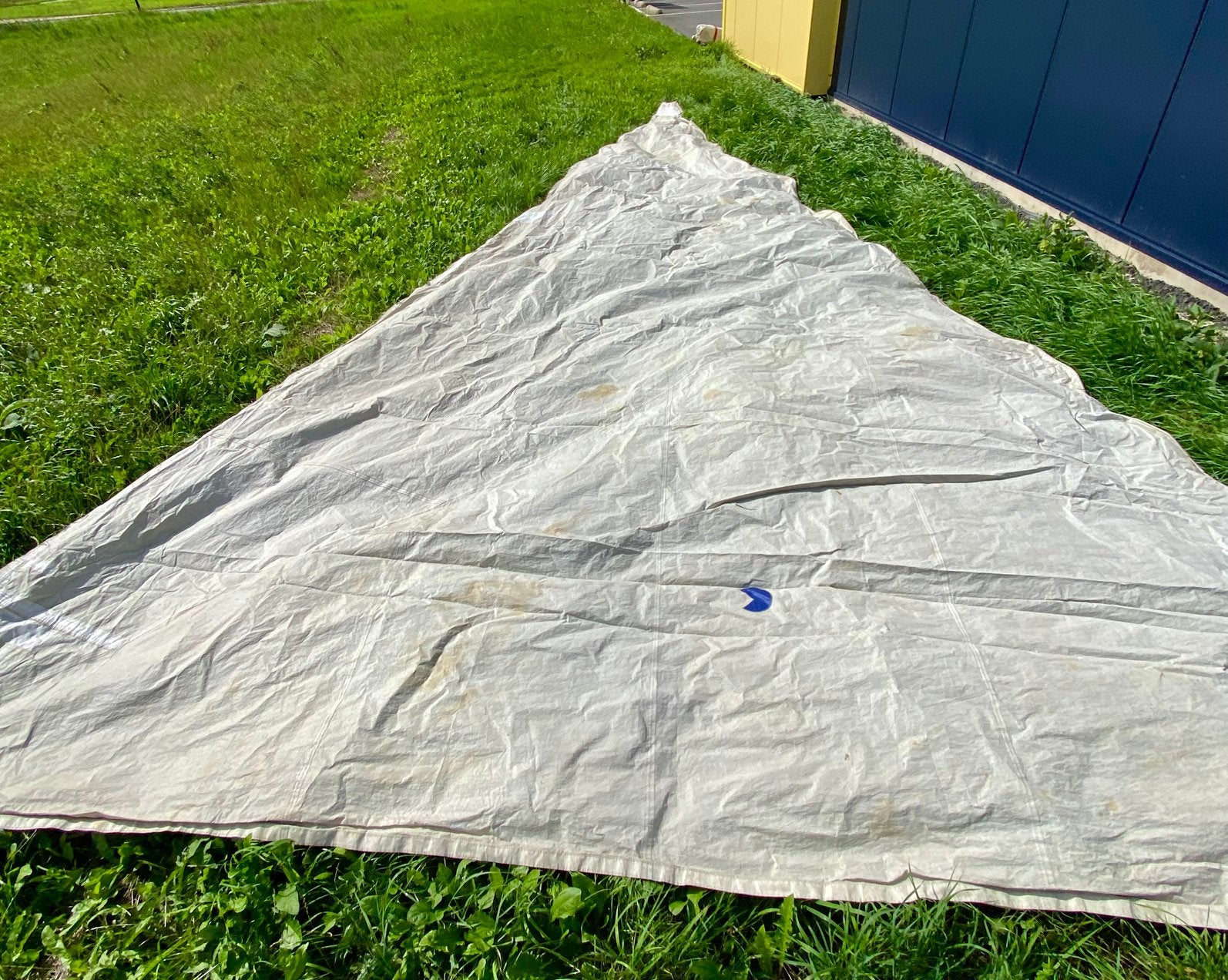 Groot Voorzeil 9,18 x 5,44m – Bronzen Leuvers, Ophalen, Gebruikt