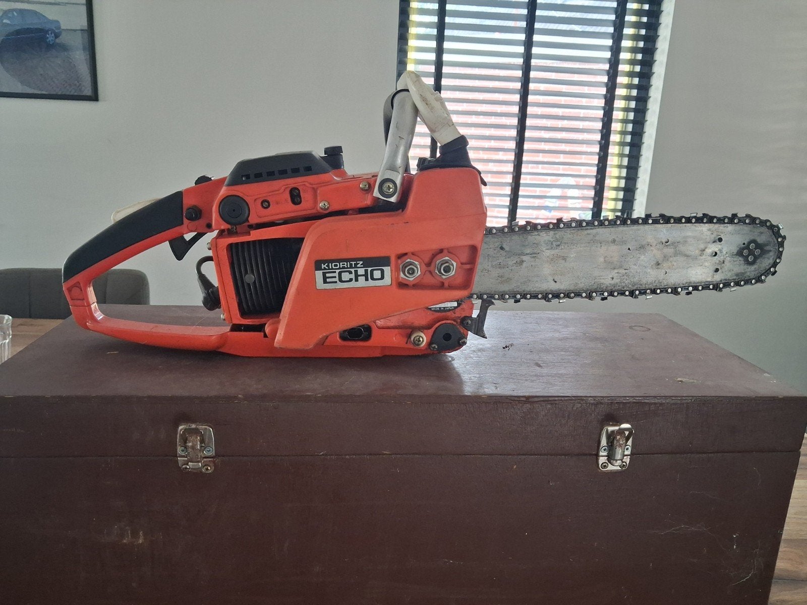 Kidritz Echo 330EVL Kettingzaag - Vintage en Krachtig, Ophalen of Verzenden, Gebruikt, Kettingzaag, Kidritz Echo