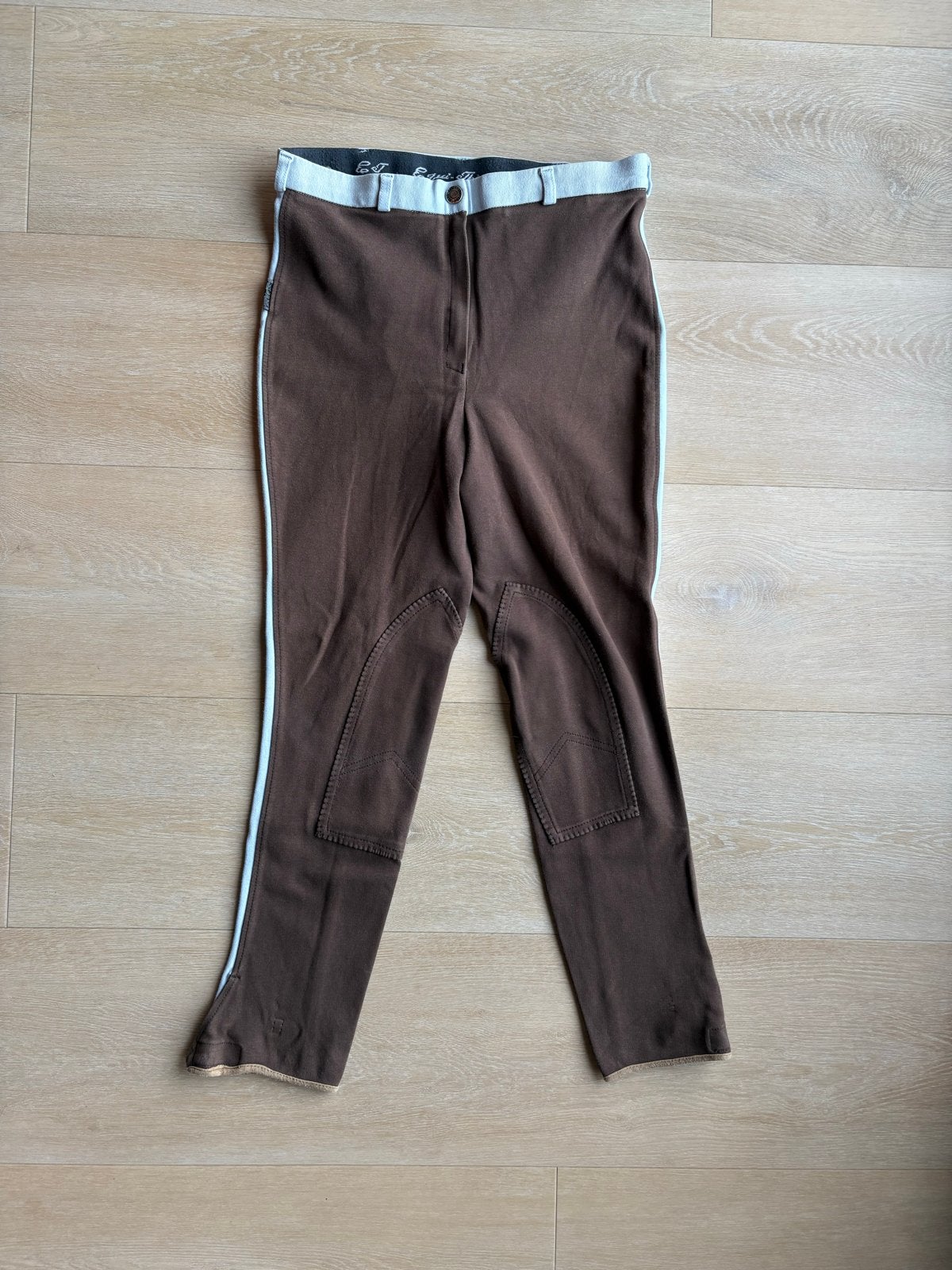 Equi-Theme Rijbroek Fun Line Lichtblauw / Bruin | Maat 42, Dieren en Toebehoren, Paardrijkleding, Ophalen, Gebruikt, Dressuur
