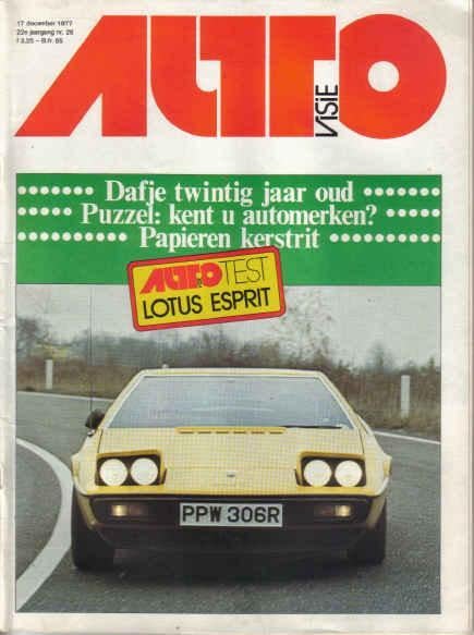 Autovisie 26 1977 : Lotus Esprit - Daf - Fiat 131 Mirafiori, Ophalen of Verzenden, Gelezen, Algemeen