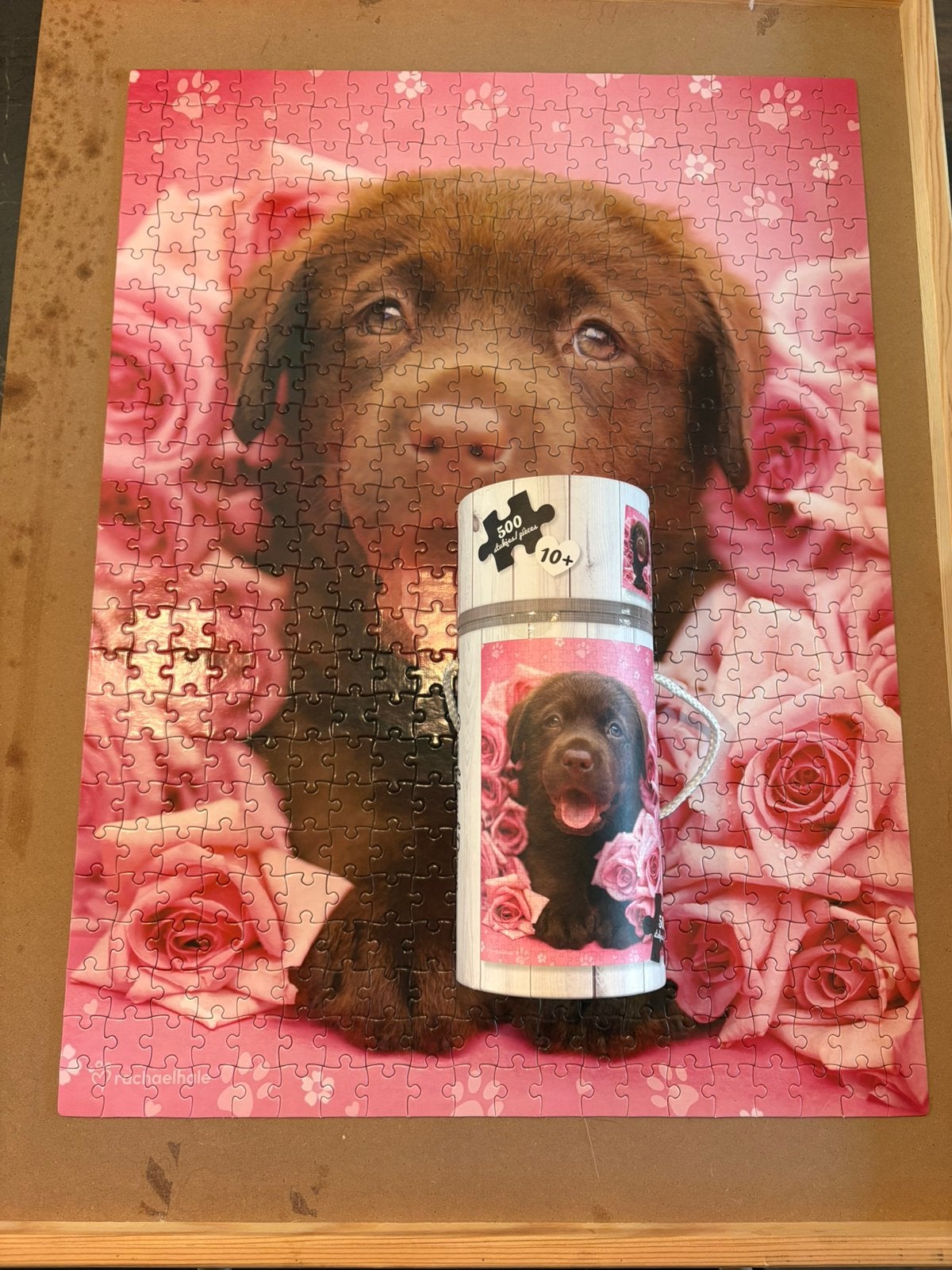 Legpuzzel van een labrador 500 stukjes, Ophalen of Verzenden, 500 t/m 1500 stukjes, Zo goed als nieuw