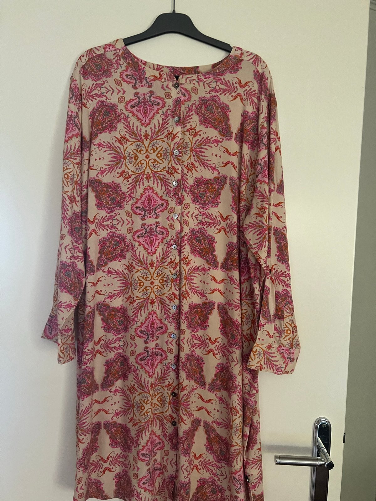 ADIA Gebloemde Jurk Maat L/50/52 met Lange Mouwen, Kleding | Dames, Ophalen of Verzenden, Gedragen, Meerkleurig