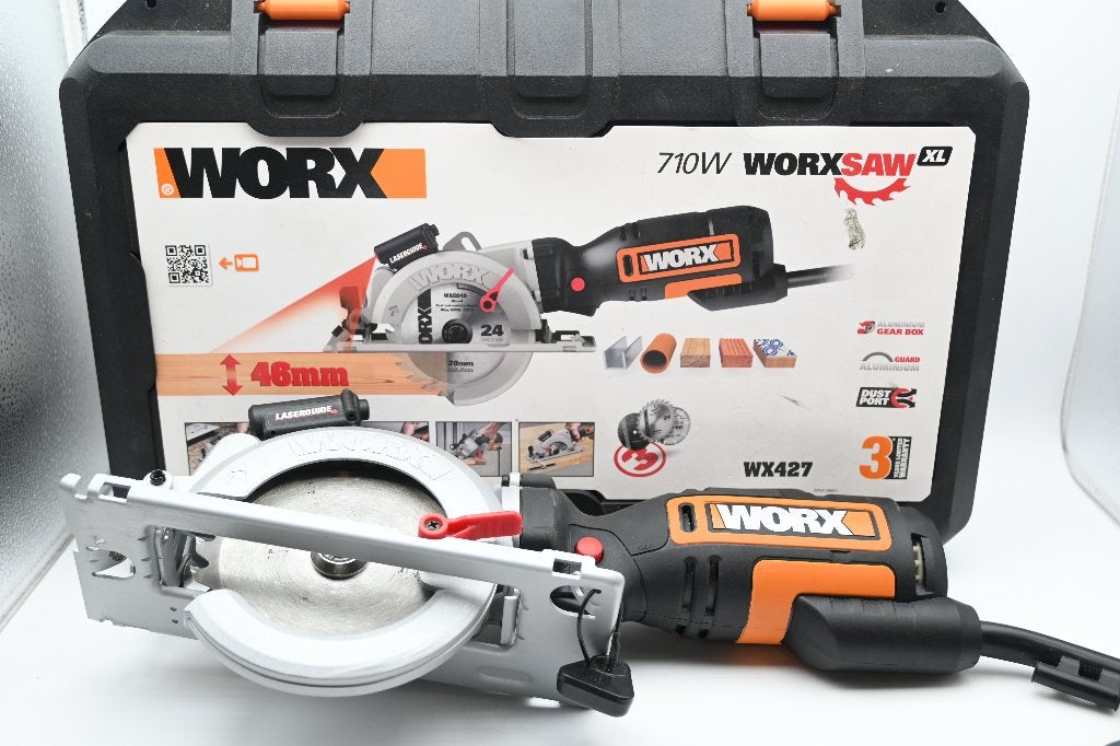 Worx WX427 Mini Handcircelzaag XL 1x gebruikt + 4x zaagblad