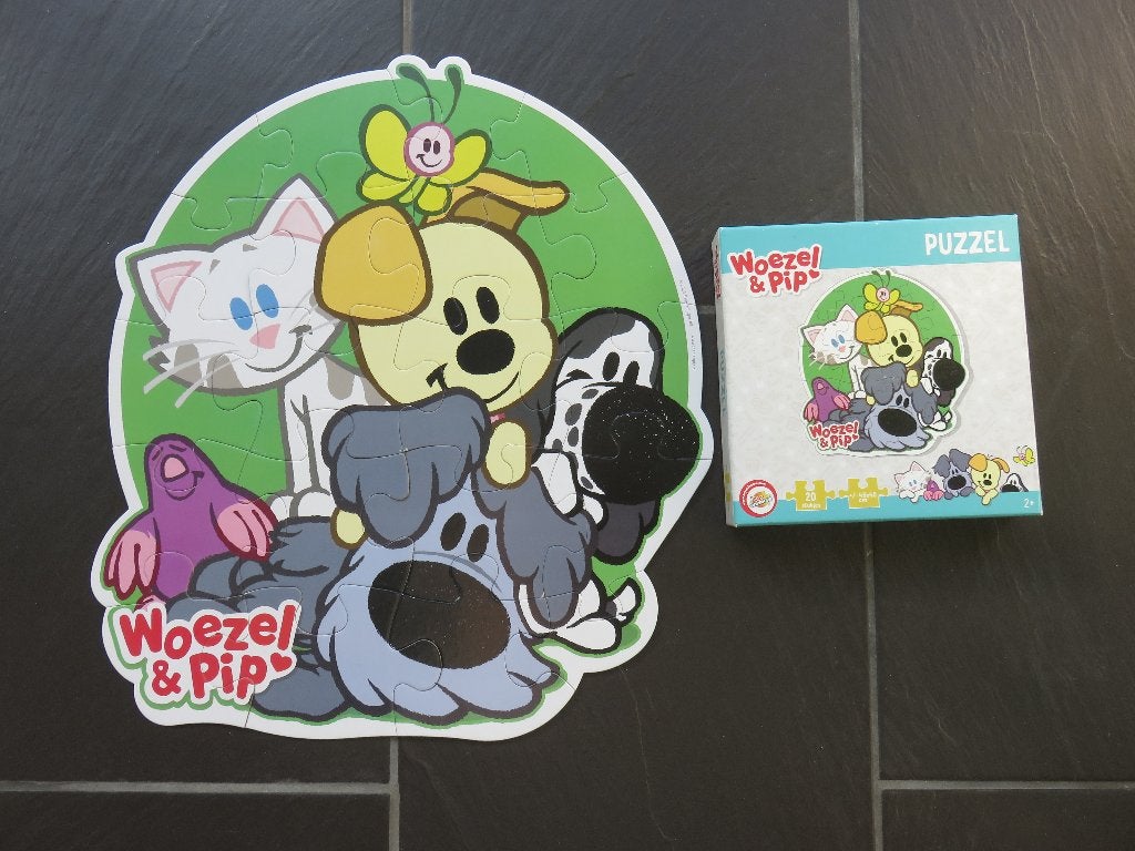 Woezel en Pip puzzel 20 stukjes, rond., Ophalen of Verzenden, 10 tot 50 stukjes, Zo goed als nieuw, 2 tot 4 jaar