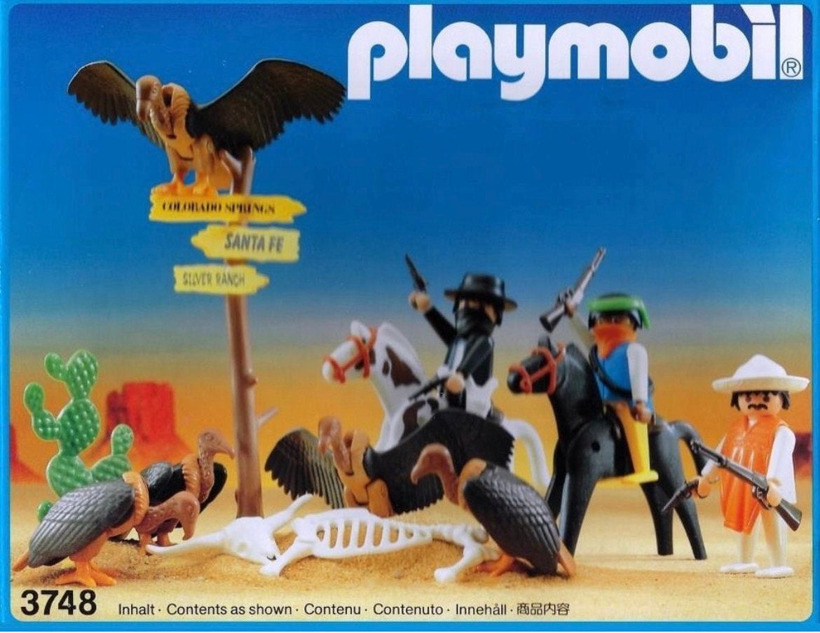 Vintage Playmobil 3748 Western Bandieten uit 1988!, Gebruikt, Complete set, Ophalen of Verzenden, Figuren