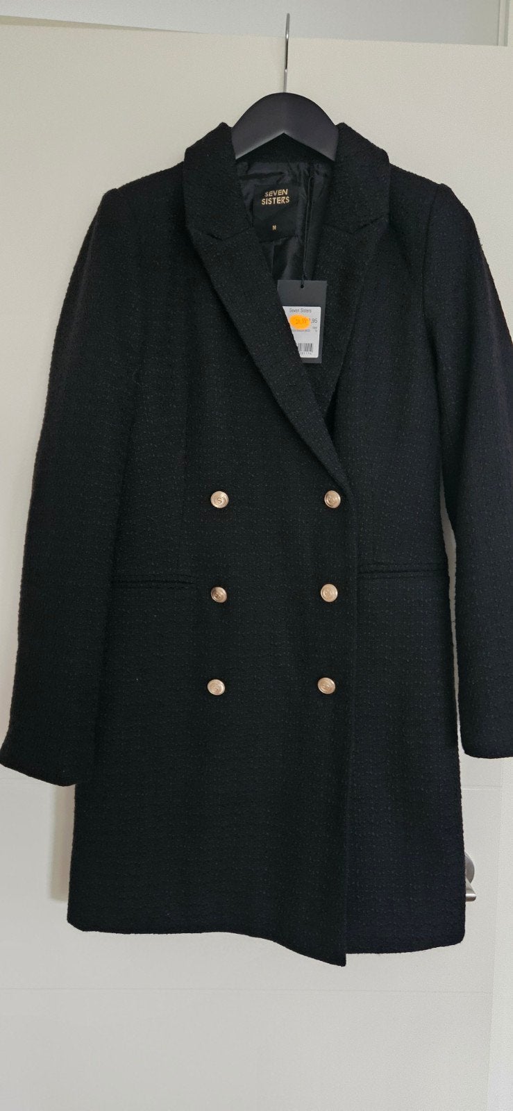 Nieuwe Seven Sisters Zwarte Blazer/Jas Maat M, Maat 38/40 (M), Seven Sisters, Zwart, Nieuw
