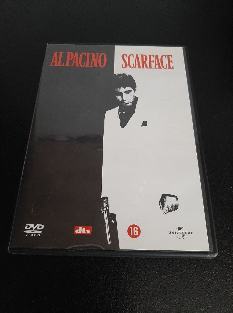 Scarface, Al Pacino, Michelle Pfeifer, Steven Bauer!, Vanaf 16 jaar, Ophalen of Verzenden, Gebruikt, Maffia en Misdaad
