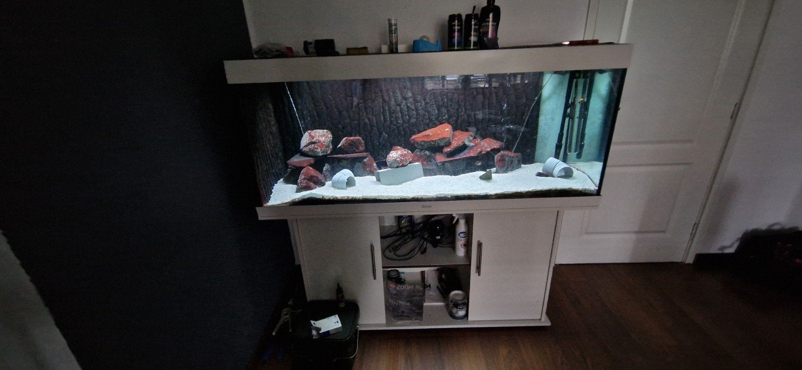 Juwel rio 450 + meubel, Ophalen, Gebruikt, Inclusief deksel, Gevuld zoetwateraquarium