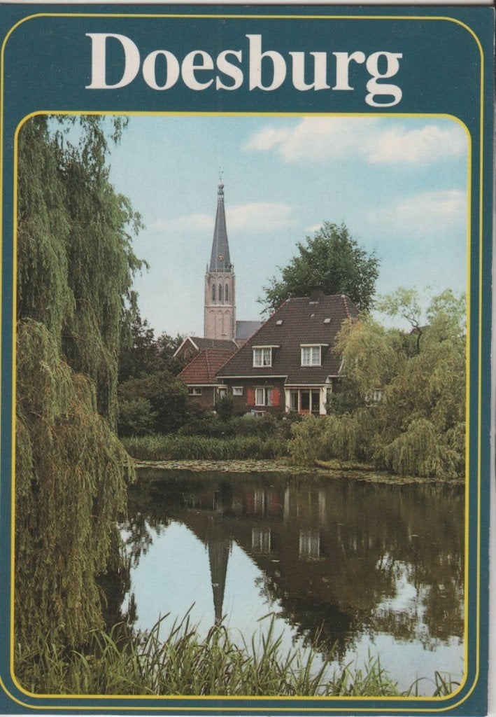 Doesburg Gezicht op Huis en Kerktoren Ongelopen, Ophalen of Verzenden, 1980 tot heden, Ongelopen, Gelderland