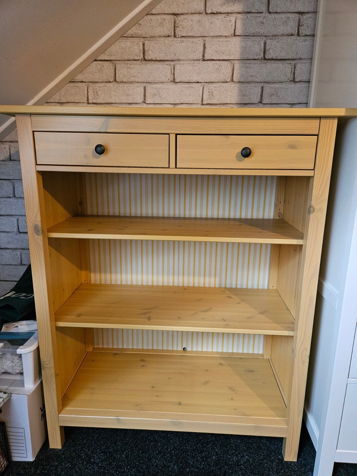 Kast Ikea licht (oker)geel met houtnerf, Ophalen, Gebruikt, 100 tot 150 cm, 100 tot 150 cm