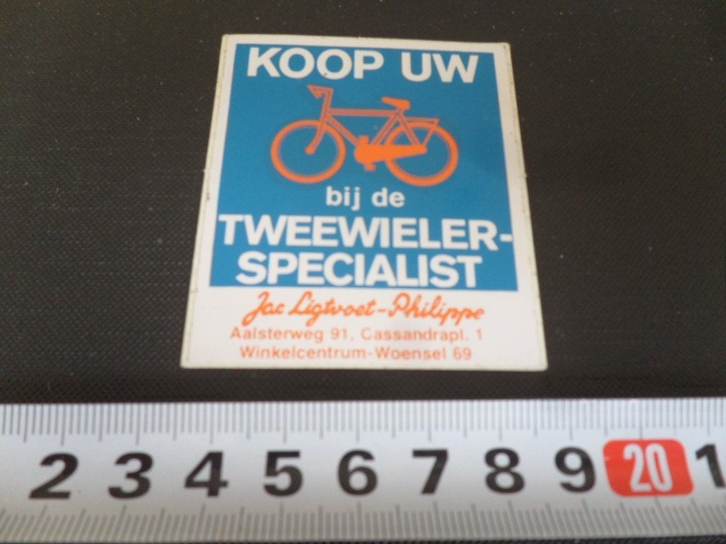 sticker ehv fiets jac ligtvoet - philippe tweewieler-specia*, Ophalen of Verzenden, Zo goed als nieuw