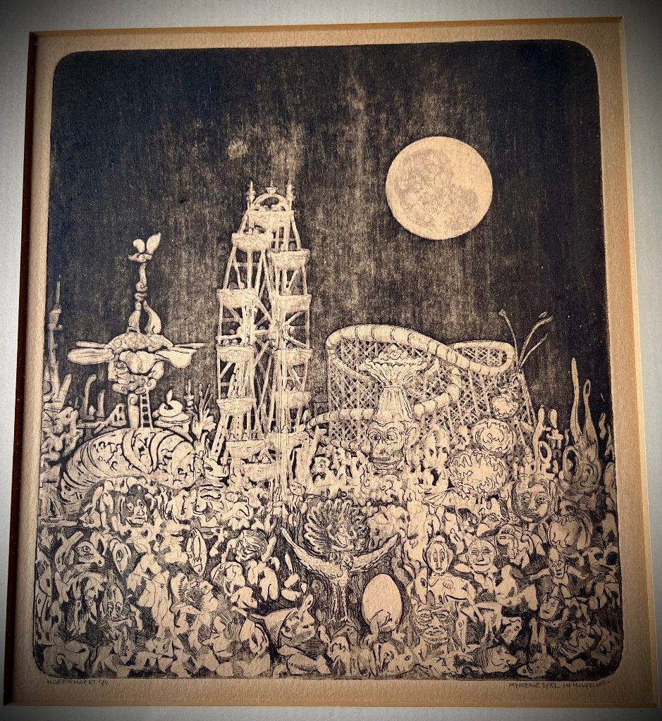 Holysloot kermis Mysterie Hans Geernaert Antiek Schilderij, Antiek en Kunst, Verzenden