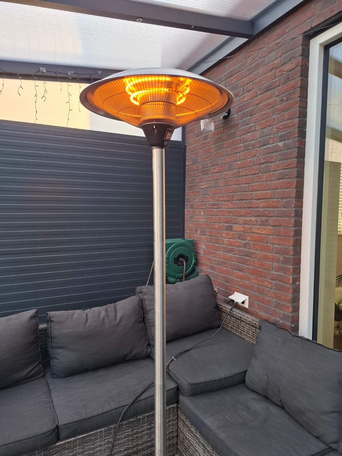Infrarood verwarming 2.5 kW, 1.8m hoog, z.g.a.n., Ophalen, Zo goed als nieuw, Elektrisch, Vloer