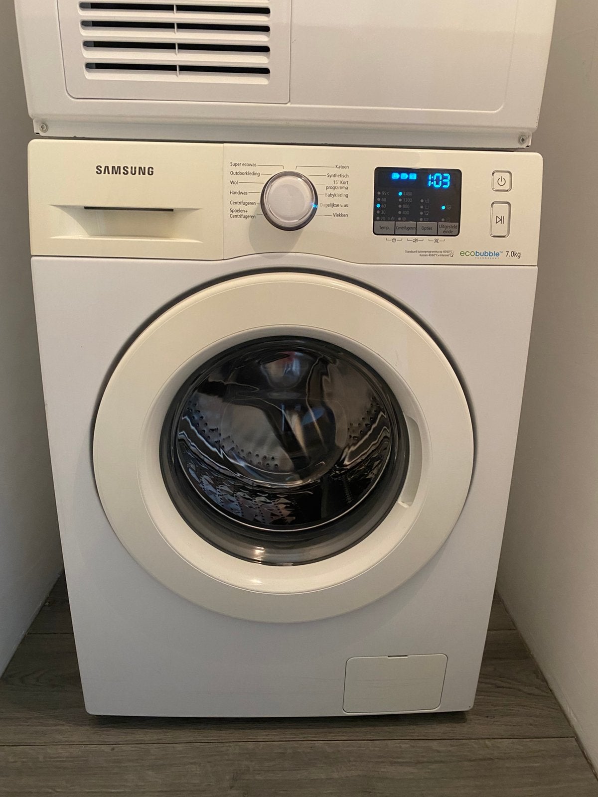 Samsung wasmachine, Ophalen, Gebruikt, Handwasprogramma, 85 tot 90 cm
