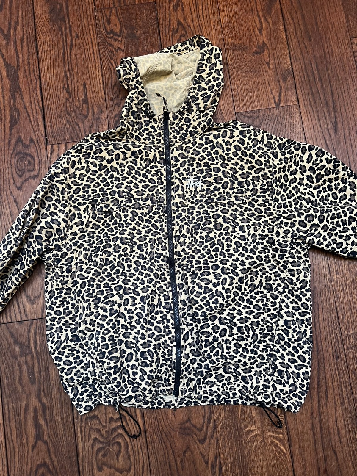 Stussy zomer windjack tiger cheetah NIEUW L, Ophalen of Verzenden, Nieuw, Zwart