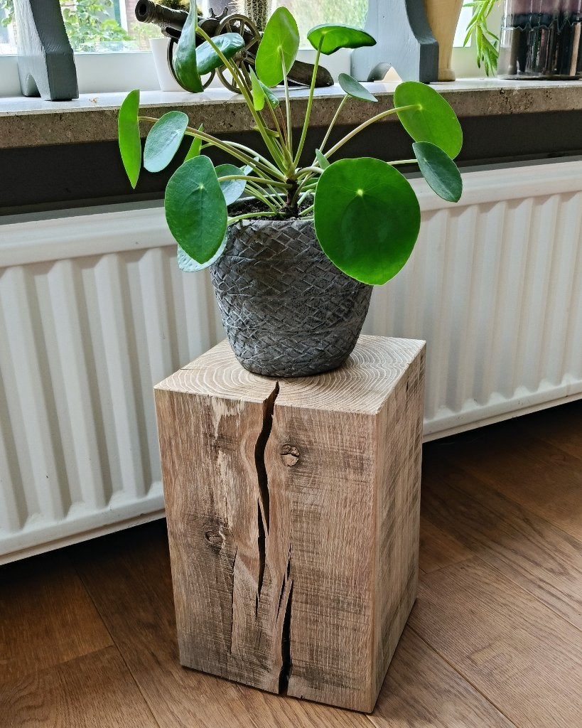 Houten blok - zuil eiken H30cm #ES03, Huis en Inrichting, Woonaccessoires | Zuilen en Pilaren, Houtatelier M.Y., Info@myhoutatelier.nl