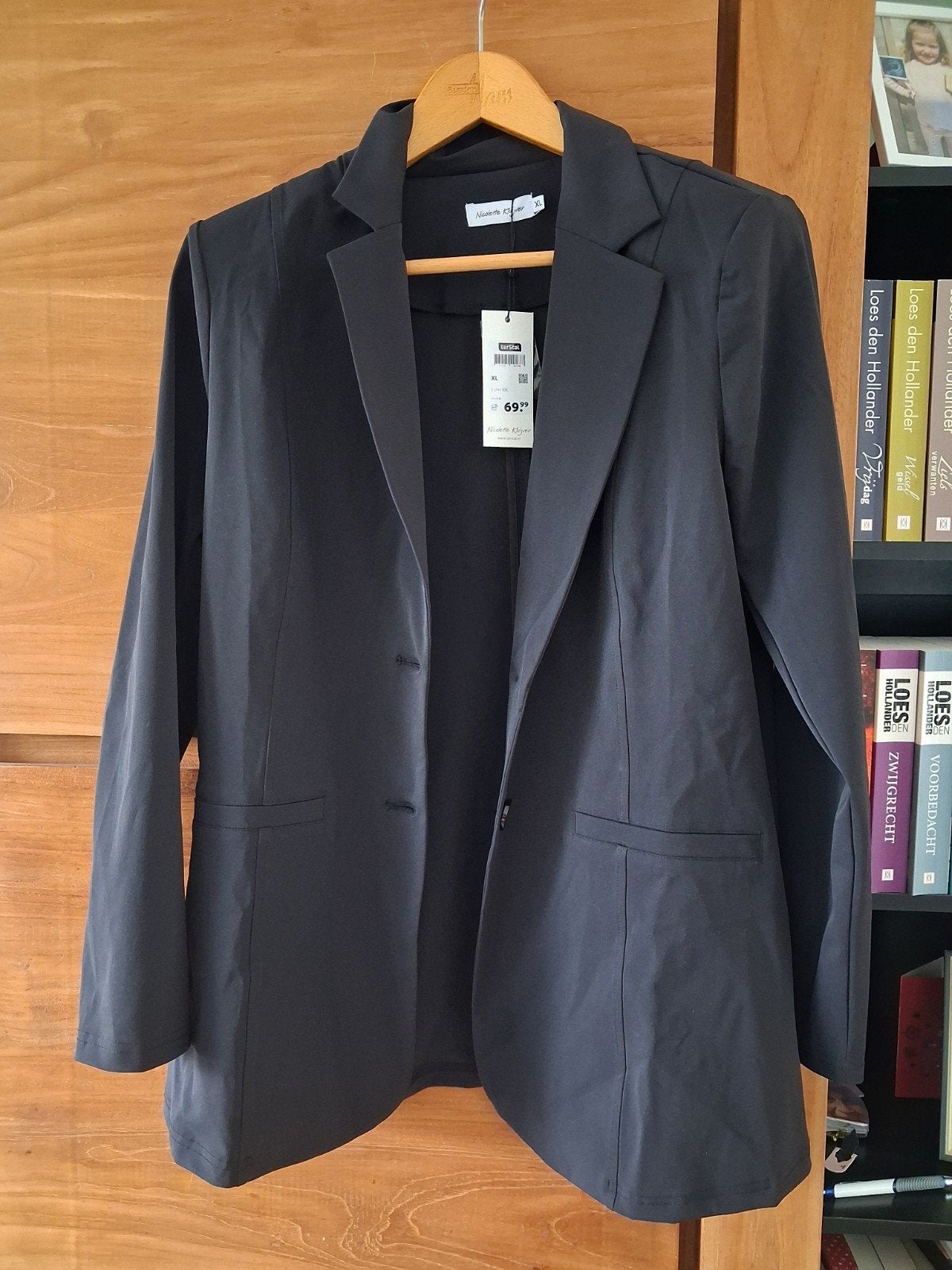 Zwarte blazer, Kleding | Dames, Ophalen of Verzenden, Zo goed als nieuw, Maat 46/48 (XL) of groter, Zwart