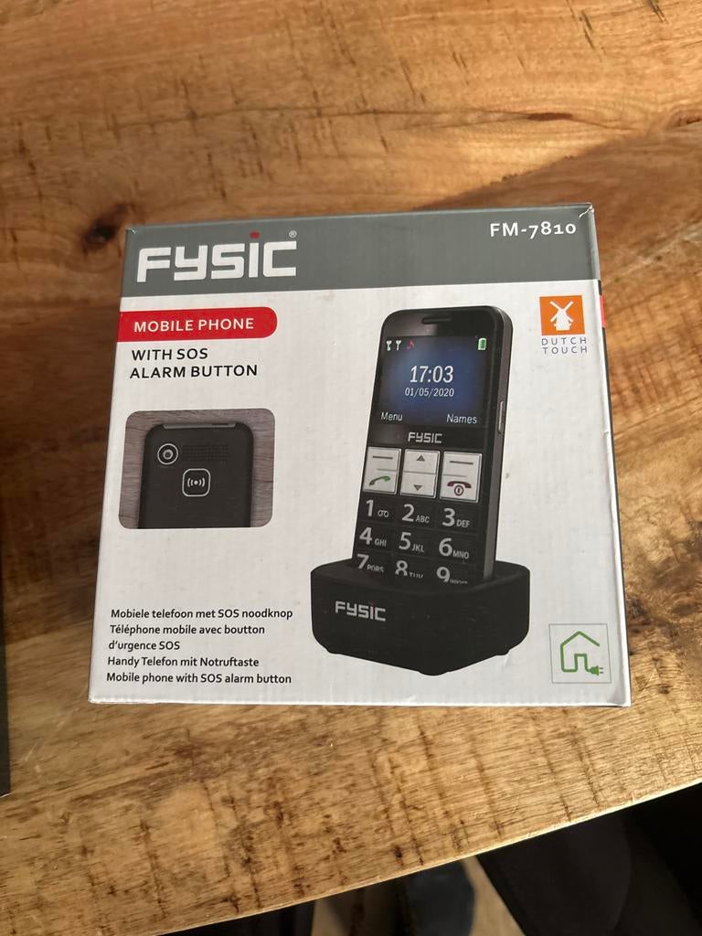 Fysic FM-7810 mobiele telefoon met SOS noodknop, Geen camera, Ophalen of Verzenden, Zo goed als nieuw, Klassiek of Candybar